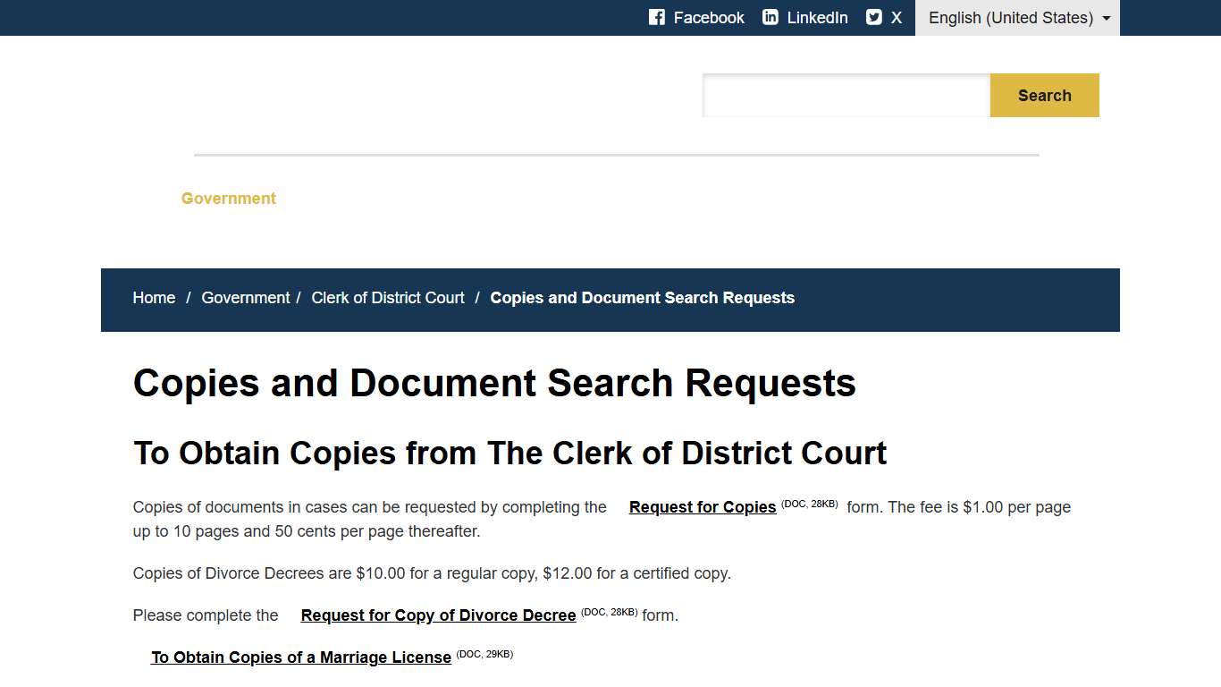 Copies and Document Search Requests - Lewis & Clark County
