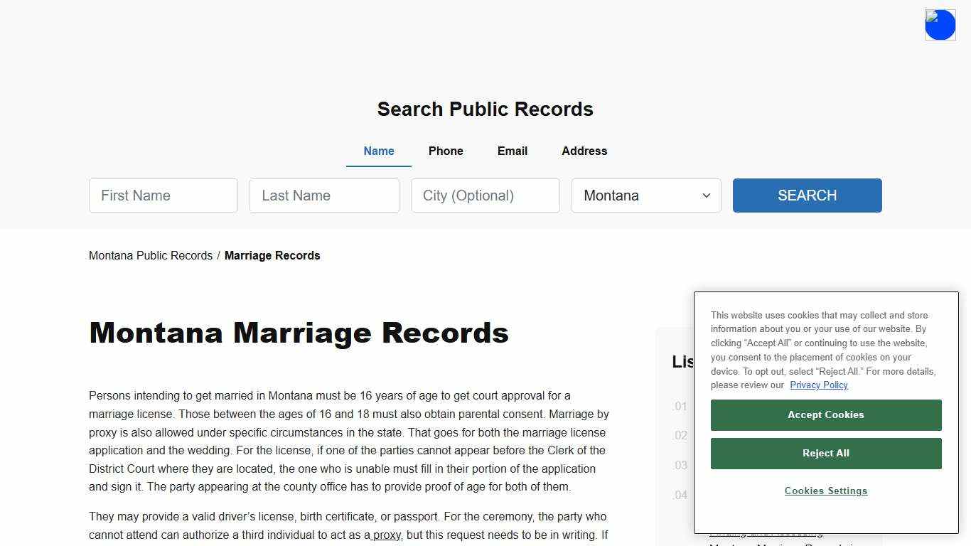 Montana Marriage Records Search - Licenses & Certificates
